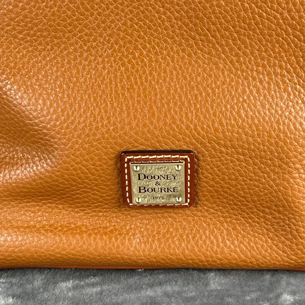 Dooney & Bourke Pebble Grain Leather North South Crossbody‎ Bag Caramel Tan